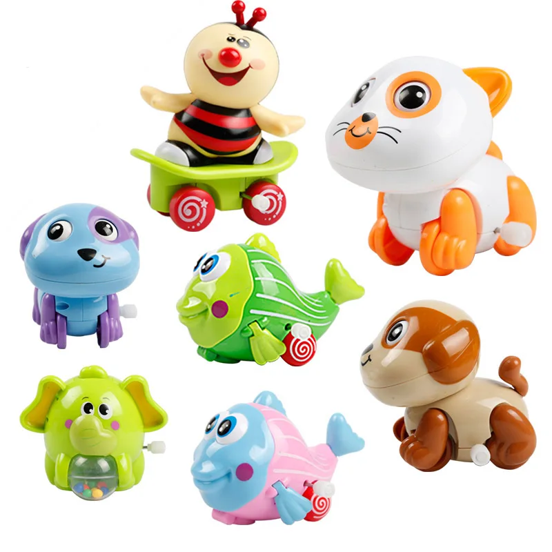 Children's Toys on The Chain Clockwork Toy Car Animal Baby Learning To Crawl Essential Winding Elephant | Игрушки и хобби