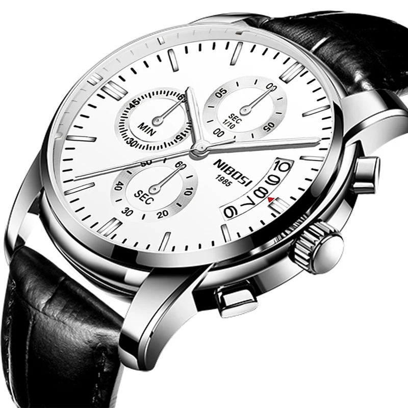 NIBOSI Для мужчин часы Топ люксовый бренд мужской автоматический Дата кварцевые часы Для мужчин s Водонепроницаемый Спорт часы время часы спортивные мужские - Цвет: M