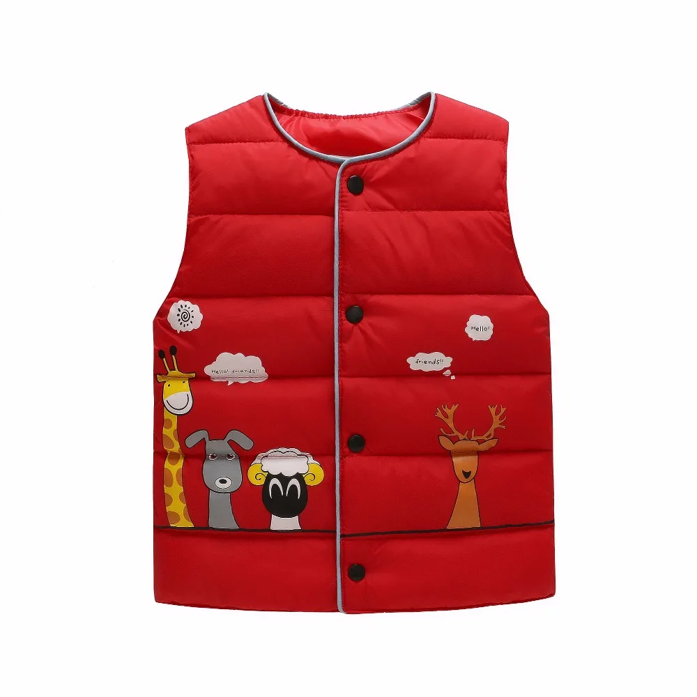 Winter Autumn Waistcoat Girls Boys Vest Baby Coats Children Clothes