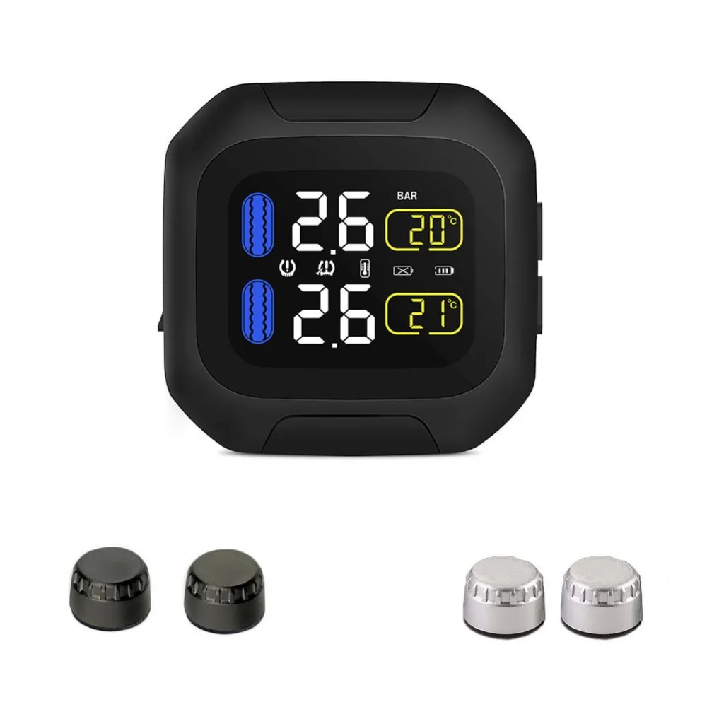 M3 Waterproof Motorcycle Real Time Tire Pressure Monitoring System TPMS Wireless LCD Display External Sensors M3 Waterproof Motorcycle Real Time Tire Pressure Monitoring System TPMS Wireless LCD Display External Sensors