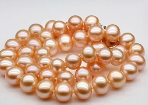 

Free Shipping >>>>>elegant9-10mm south seagold pink pearl necklace 18inch