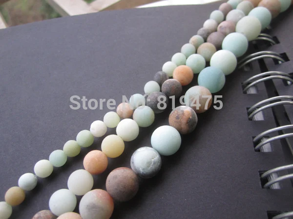 4 мм 6 8 10 матовые Натуральные Бусы из камня амазонита Forest Loose beads 1 string около 40 см