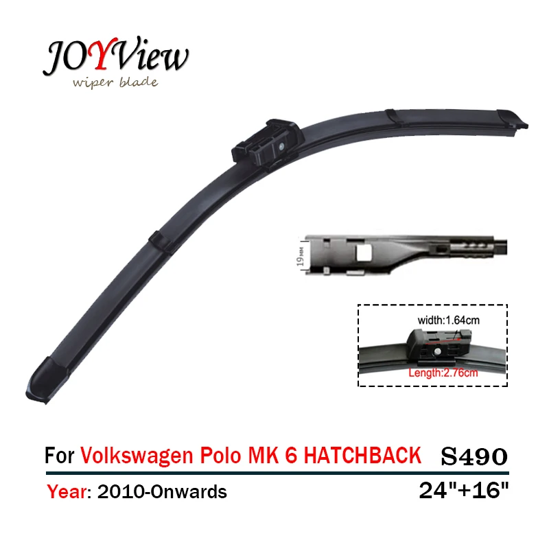 S490 24"+16" FRONT WIPER BLADE FIT FOR (VW) VOLKSWAGEN POLO MK6