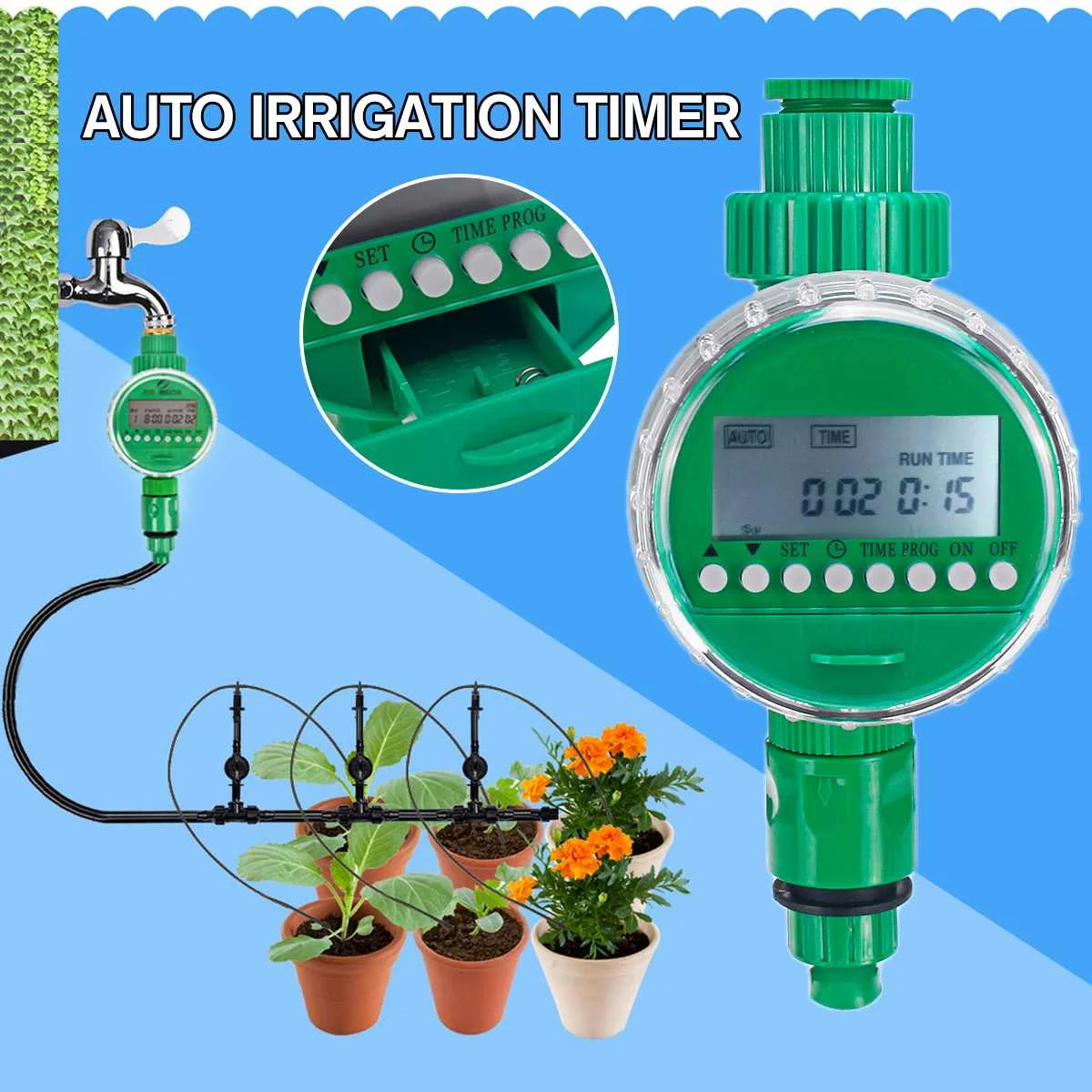 

Automatic Intelligent Electronic LCD Display Home Ball Valve Watering Timer Garden Water Timer Irrigation Controller System