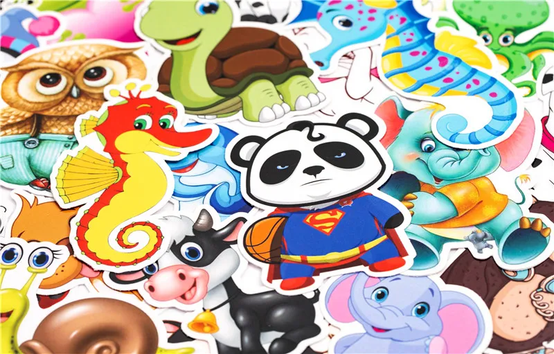 Animal Anime Stickers Funny JDM Kids Toy Sticker For DIY Luggage Laptop Skateboard Motorcycle Bike Bedroom Sticke (4)