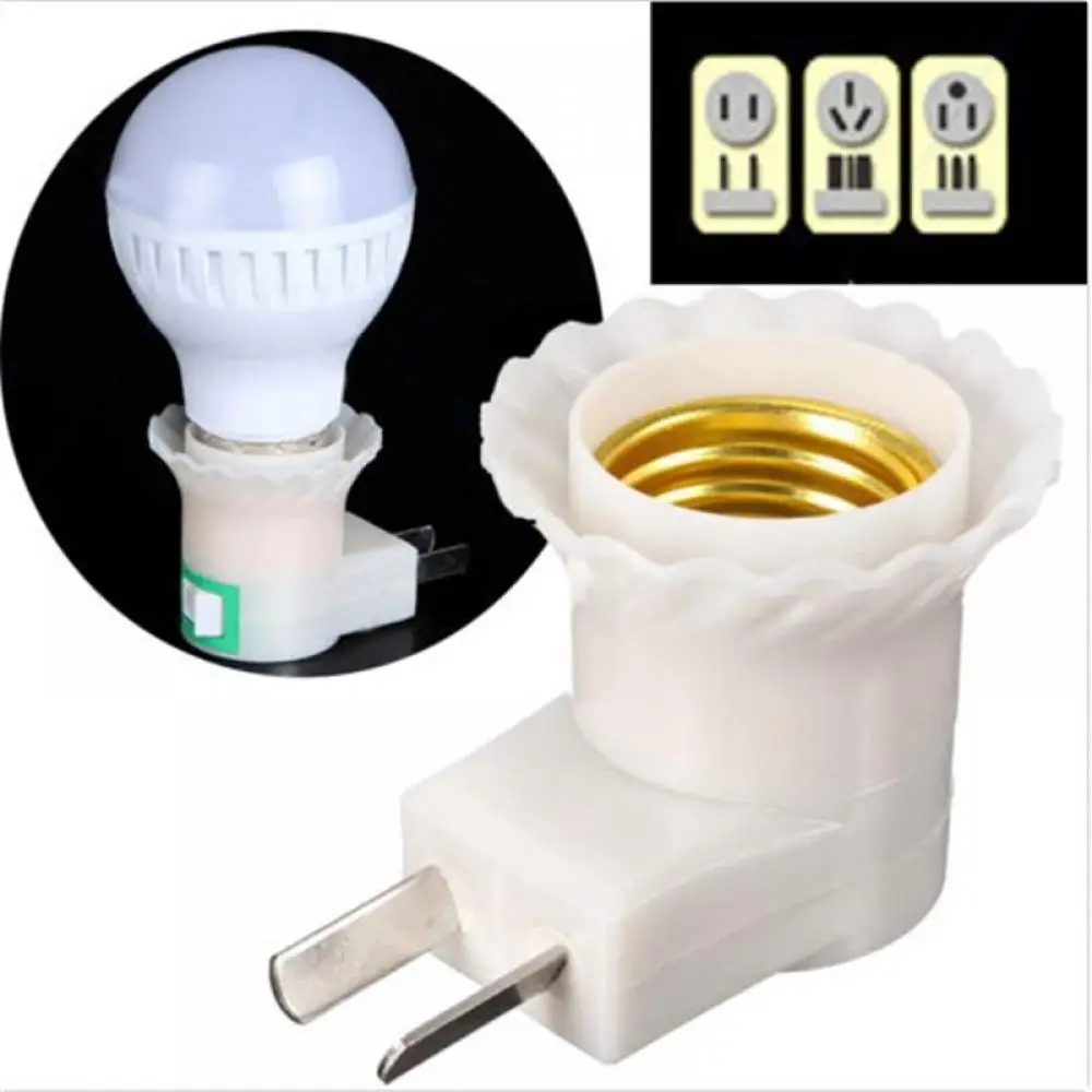 

1PC E27 female socket to US/AU/EU Fine adapter with power on-off control switch