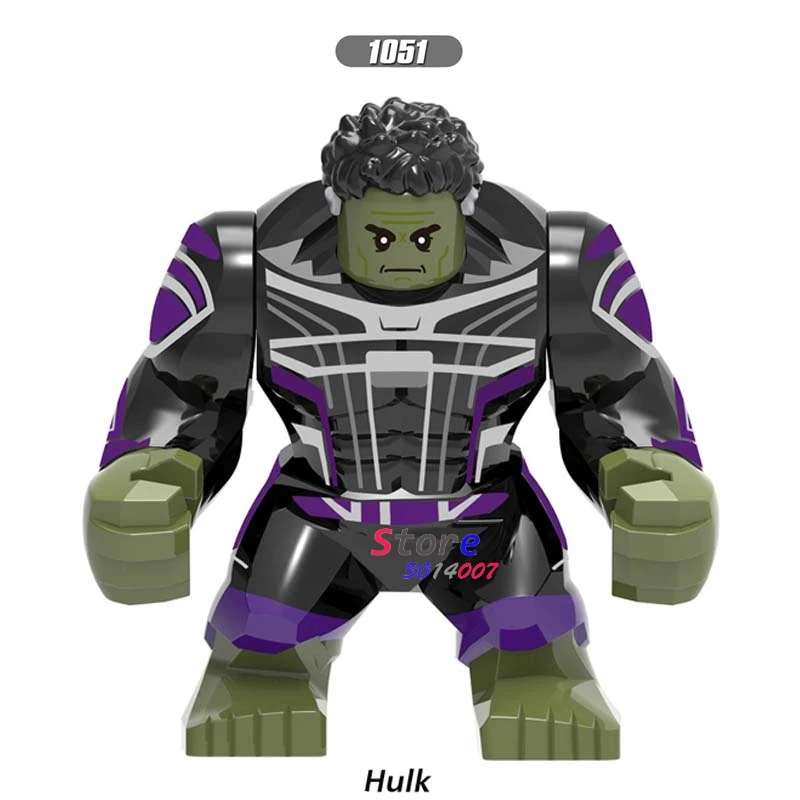 

Single Super Hero Hulk Thanos Marvel Avengers Infinity War Avengers 4 Endgame End game Iron Man Rocket building blocks Kids Toys