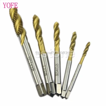 

M3 M4 M5 M6 M8 HSS Screw Thread Metric Spiral Hand Plug Tap Kit S08 Wholesale&DropShip