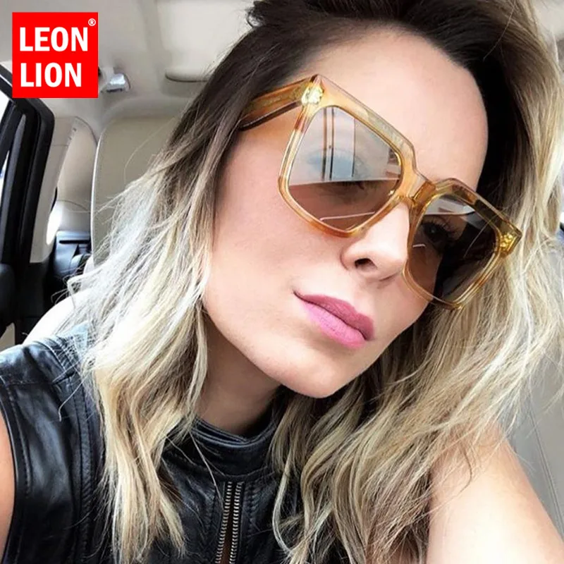 LeonLion 2019 классические квадратные градиентные солнцезащитные очки для женщин