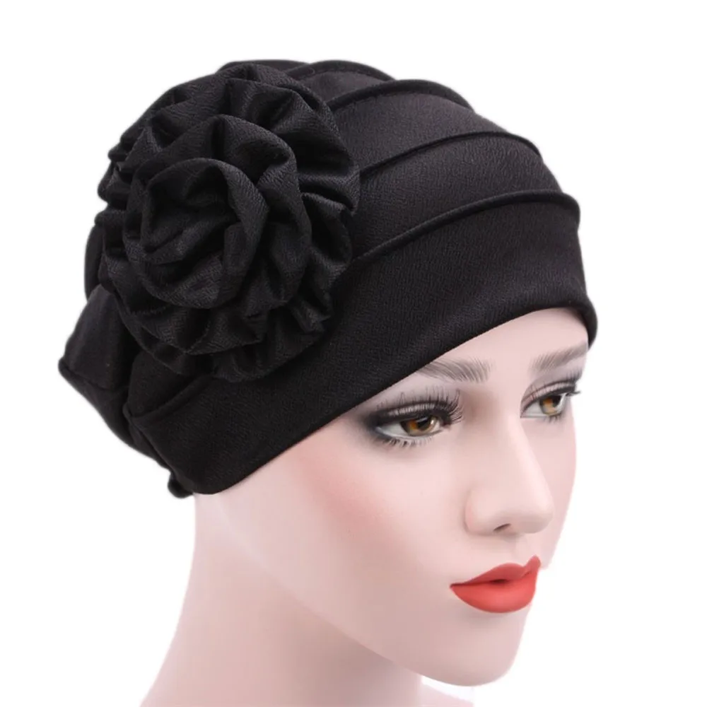 

Fashion Floral Muslim Stretch Turban Hats Caps Chemo Cap Hair Loss Head Scarf Wrap Hijib Hats For Woman Bonnet Femme Hiver cg