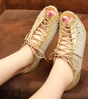 Dilechi/Новинка; обувь для латинских танцев с золотой сеткой; женская обувь для взрослых; обувь для танцев; Обувь для бальных танцев; Каблук 7,5 см - Цвет: as picture heel 75mm