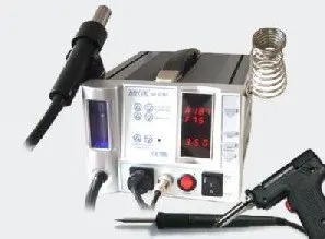 Cheap Aoyue 2702 Multifunction Quick Heating Lead Solder Iron Station Hot Air Gun SMD Rework Soldering Station