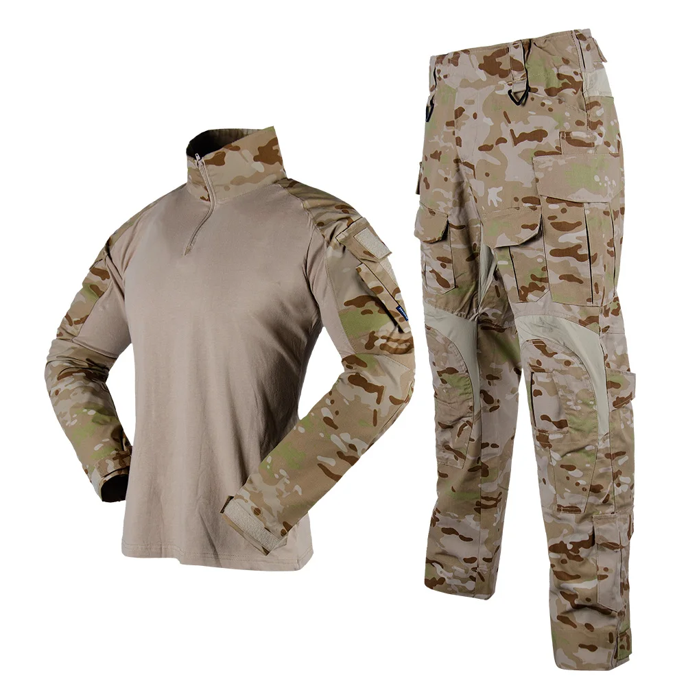  Woodland Camouflage Hunting Clothes Military Uniform Tactical G3 Frog Set Combat Suit Airsoft Snipe