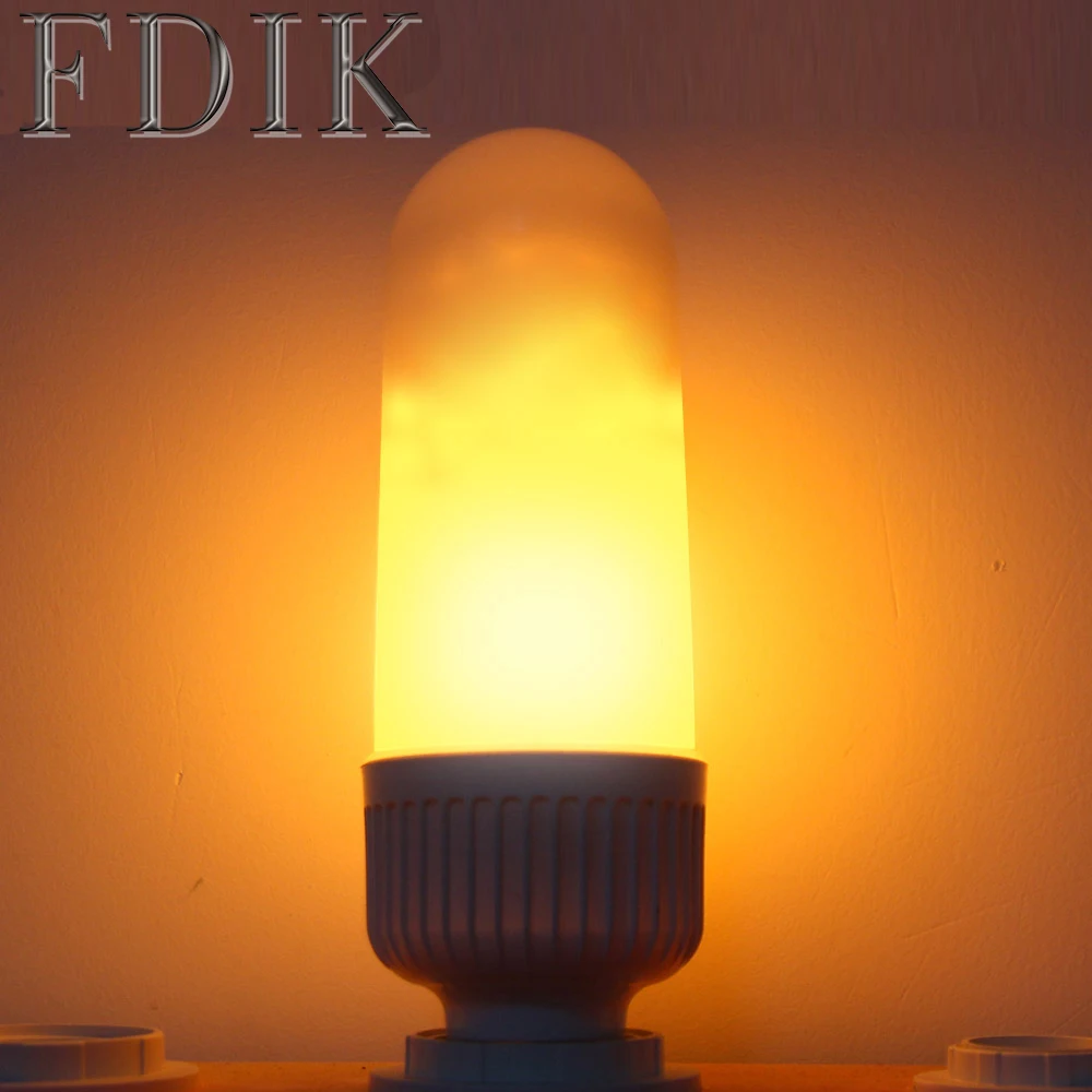

E27 LED Dynamic Flame Effect Corn Bulb 3 Modes AC 85-265V Flickering Emulation Decor Lamp Creative Fire Lights Lamparas