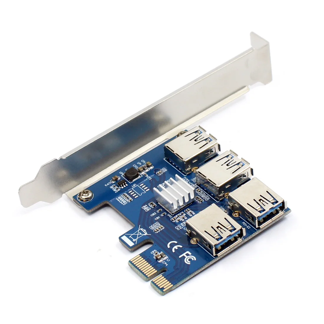 USB 3.0 PCI-E Express 1x to 16x Extender Riser Card Adapter Pcie 1 to 4 USB Convertor Graphics Video card for Miner BTC Litcoin-3