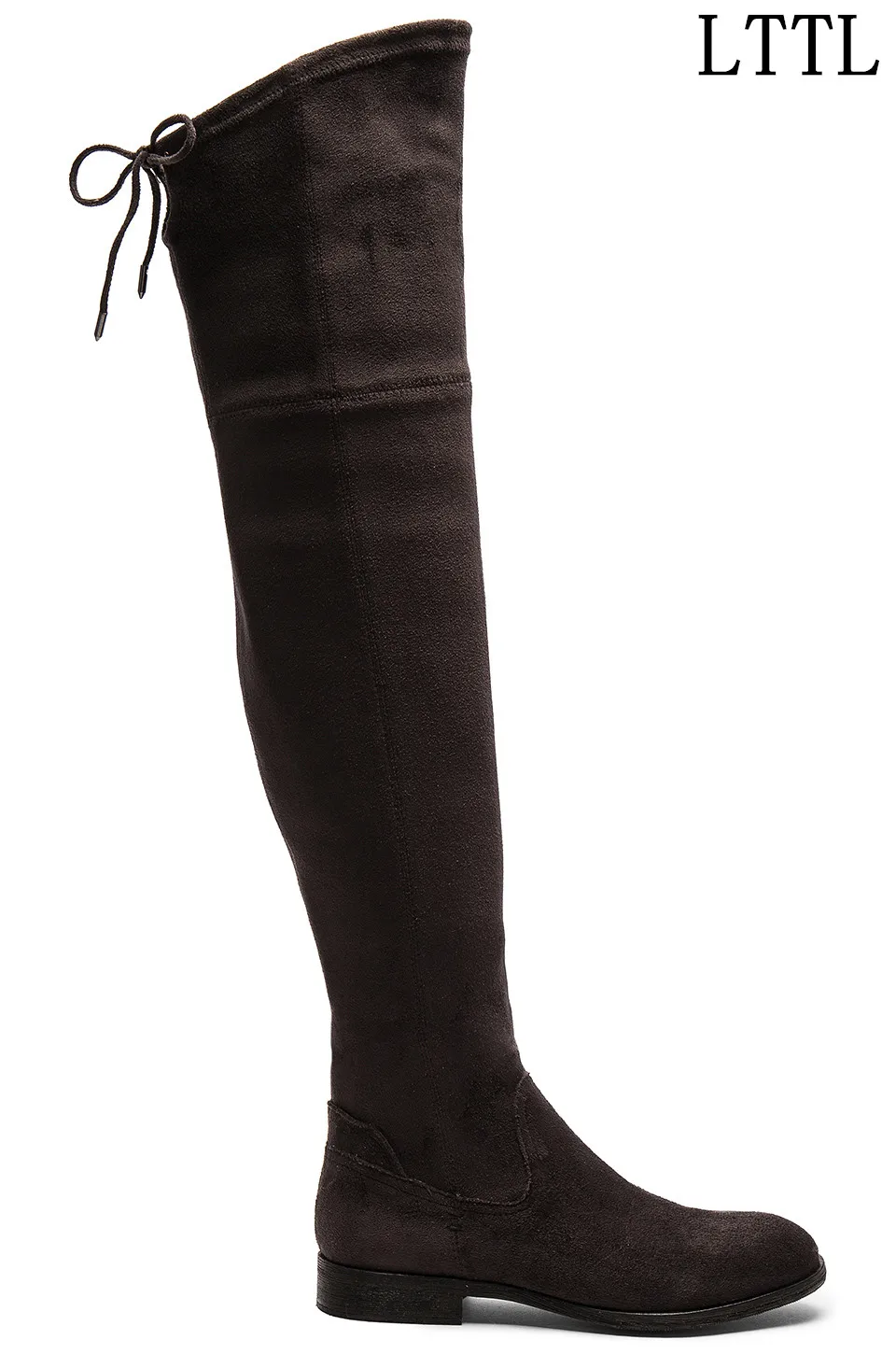 

Factory Price Women Sexy Thigh High Boots Suede Exquisite Back Lace-up Long Boots beautiful Skinny Winter Low Heels Boots