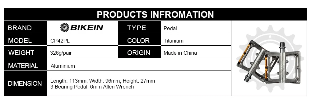 BIKEIN высокое качество 3 герметичные подшипники педали для горного велосипеда 9/1" CNC Алюминиевые велосипедные детали синий/красный/черный/титан/зеленый/розовый