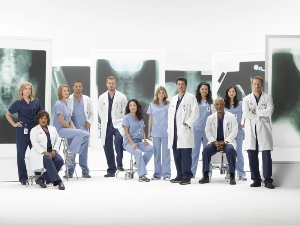 Home Decor Greys Anatomy TV Show-Silk Art Poster Wall Sicker Decoration Gift