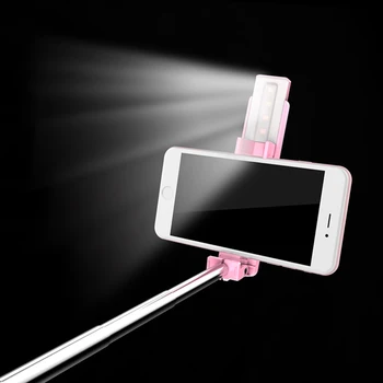 

Foldable Light Refill Rod Self-timer Artifact Mini Stick Selfie Bluetooth/ Cable Control For iPhone Xiaomi Huawei Android