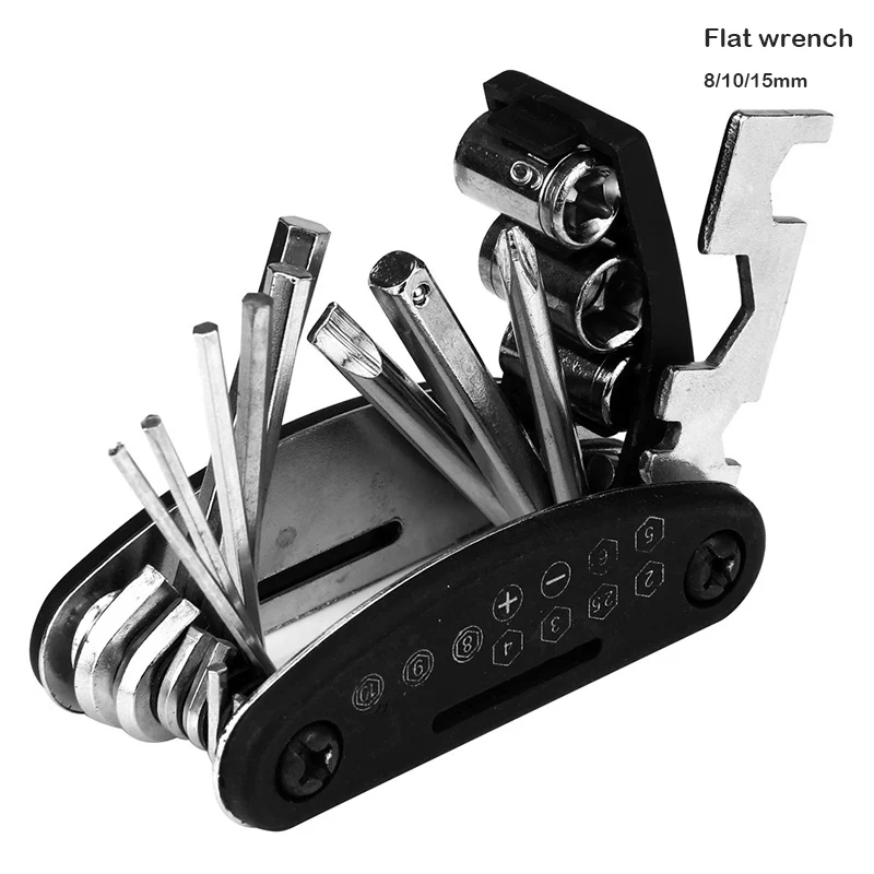 

Mountain Bike Cycling Repair Tool 16 in 1 bike Repair Tools Sets Bike Bicycle Multi Repair Tool Kit Hex Spoke How To Repair Bike