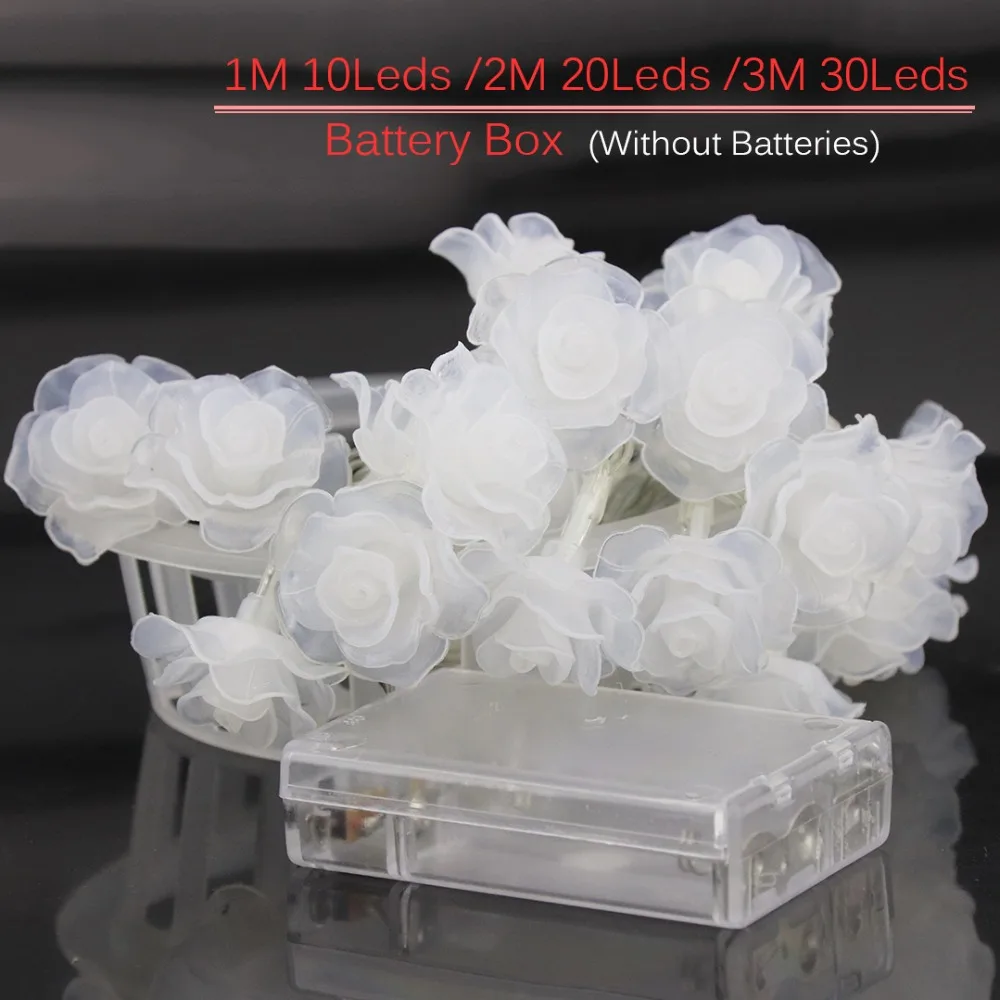 1M-4M Rose Garlands LED String Lights Night Decoration Flowers Light Fairy Lantern For Wedding Christmas Ramadan Battery HL0 1M-4M Rose Garlands LED String Lights Night Decoration Flowers Light Fairy Lantern For Wedding Christmas Ramadan Battery HL0