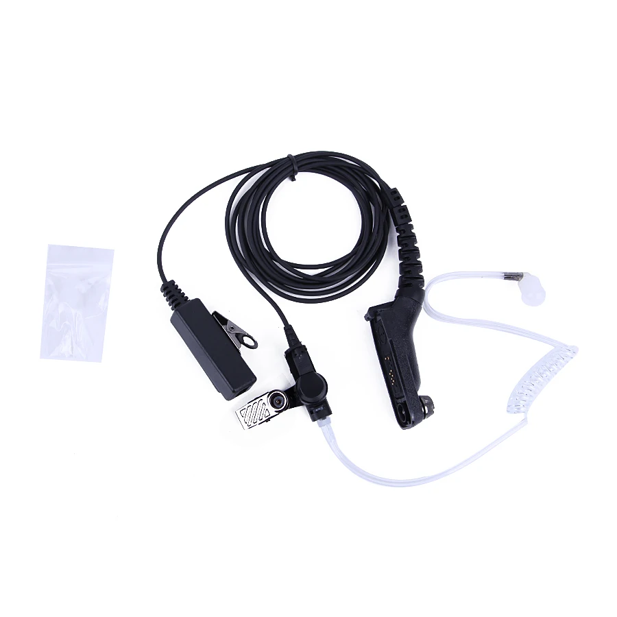 

FBI Air Acoustic Tube Earpiece PTT Mic Headset for Motorola XiR P8668 P8268 APX 7000 XPR 6500 XPR 6550 Walkie Talkie