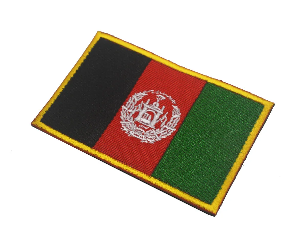 Афганских Афганистан Национальный флаг вышивка патч, вышитые патчи Военная Тактическая Сумка, сумка на плечо, чехол для телефона на руку ткань наклейки - Цвет: 1