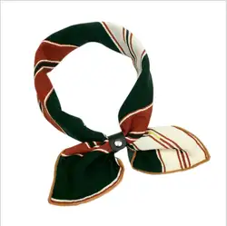 50x50 см шаль полосатый шарф для женщин девочек официант в отеле стюардесс бизнес печать квадратный имитирующий элегантный Шелковый мягкий