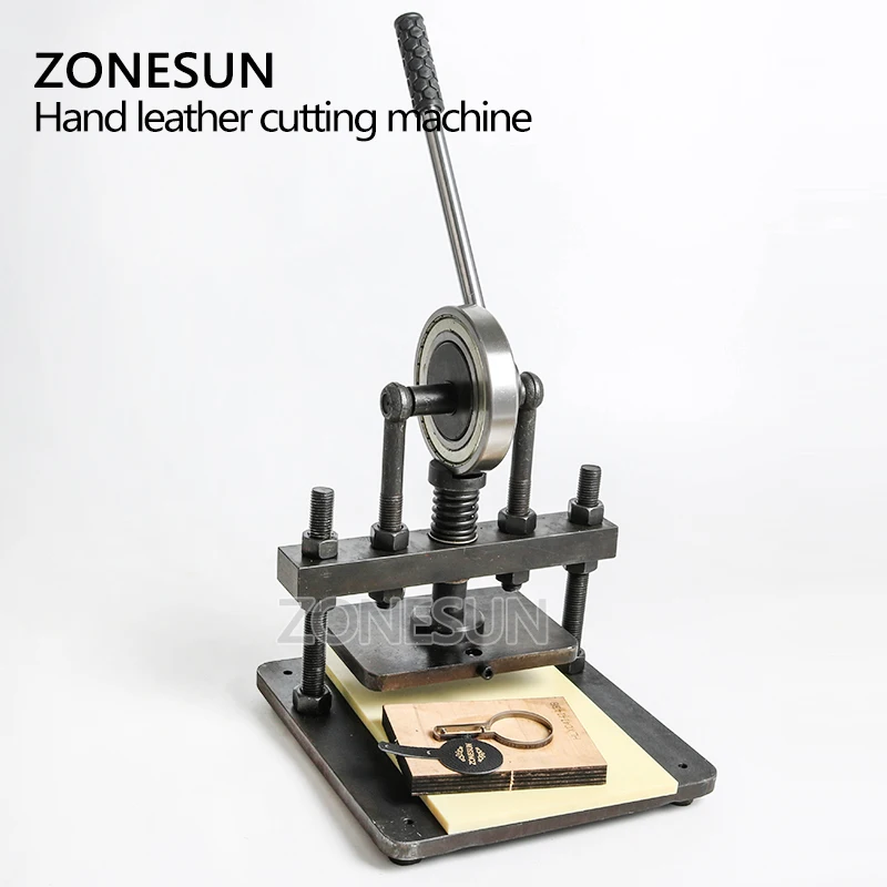 ZONESUN 20x14 см двухколесная ручная машина для резки кожи фотобумага ПВХ/эва листовой