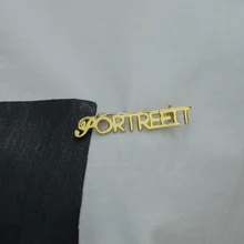 Golden Custom Name Silver Brooch Personalized Nameplate Women Brooch Fashion Name Jewelry Christmas Gift