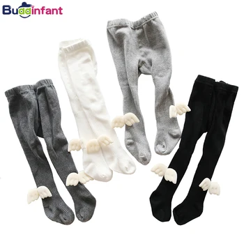 

kids pantyhose girl baby tights infant girls stockings angel wings babies cotton warm tight toddler boys newborn stocking white