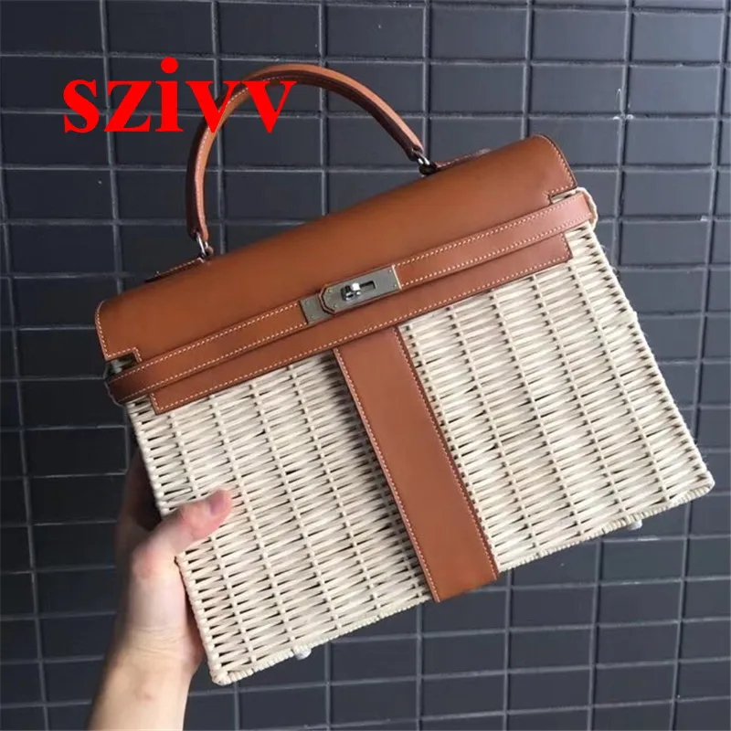 

100% Genuine cow Leather Luxury Handbags Bags Designer Crossbody Bags For Women Famous Brand Runway full handmade 090607