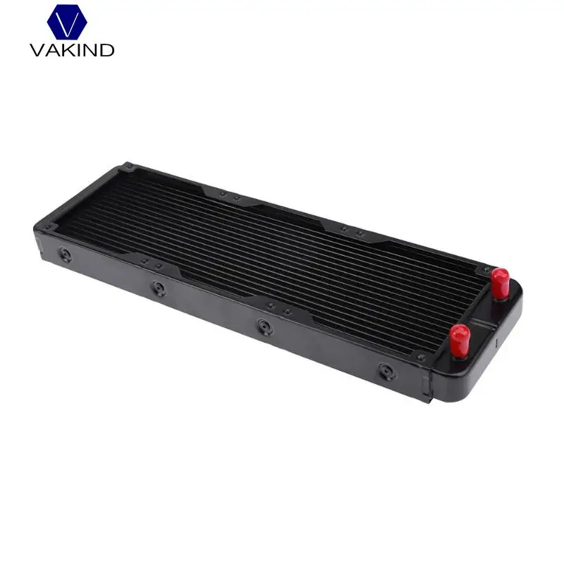 

VAKIND Black 360mm Aluminum Computer Water Cooling Radiator 18 Tubes Heat Exchanger Thread Radiator For PC Cooling System
