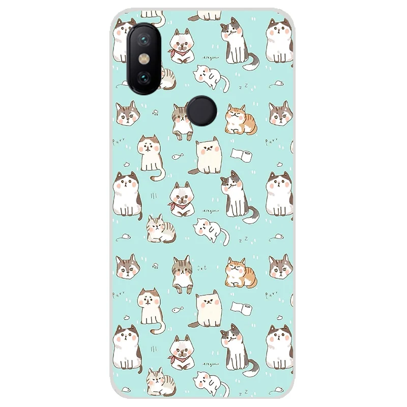 3D Cute Design For Xiaomi mi 6x case cover,20 patterns dog cat for Xiaomi mi 6x phone cases silicone BiNFUL 23