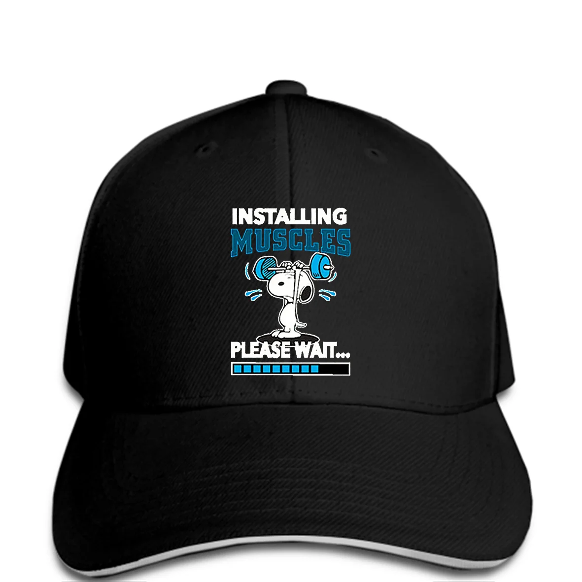 

Men Baseball cap Installing Muscles Please Wait Snopy Peanuts Workout Training Gym Hat novelty tsnapback women