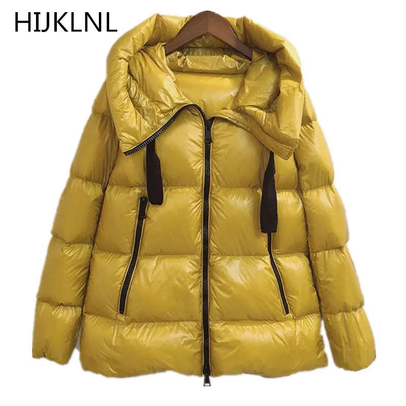 Canard De Chaud Des Black Duvet Tq371 yellow À Un Manches Hiver 2018 Pain Nouvelle Mot red Cape Lâche Blanc Manteau Extérieur Capuche Femmes Veste Longues purple 100 En Épais qZ4XaqIgw