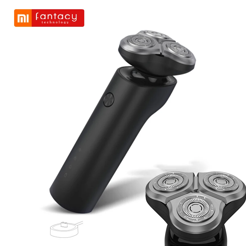 

Original Xiaomi Mijia Electric Sha-ver Razor 360 Floating 3 Heads Main-Sub Dual Blade IPX7 Dry Wet Washable Cleaner Lockable USB