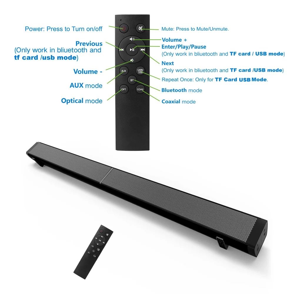 2021 Soundbar LP 09 Bluetooth Speaker 2.0 Channel Wired And Wireless