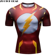 Супергерой Мужская 3D Футболка компрессионная футболка с короткими рукавами Бэтмен быстросохнущие топы Бодибилдинг фитнес футболки Homme Tee