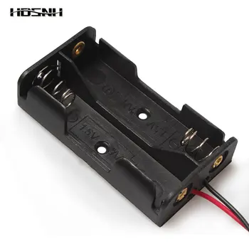 

Retail 2*AA Plastic Battery Storage Case Holder With 6'' Cable Lead For 2 x AA 1.5V Battery For Soldering Connecting