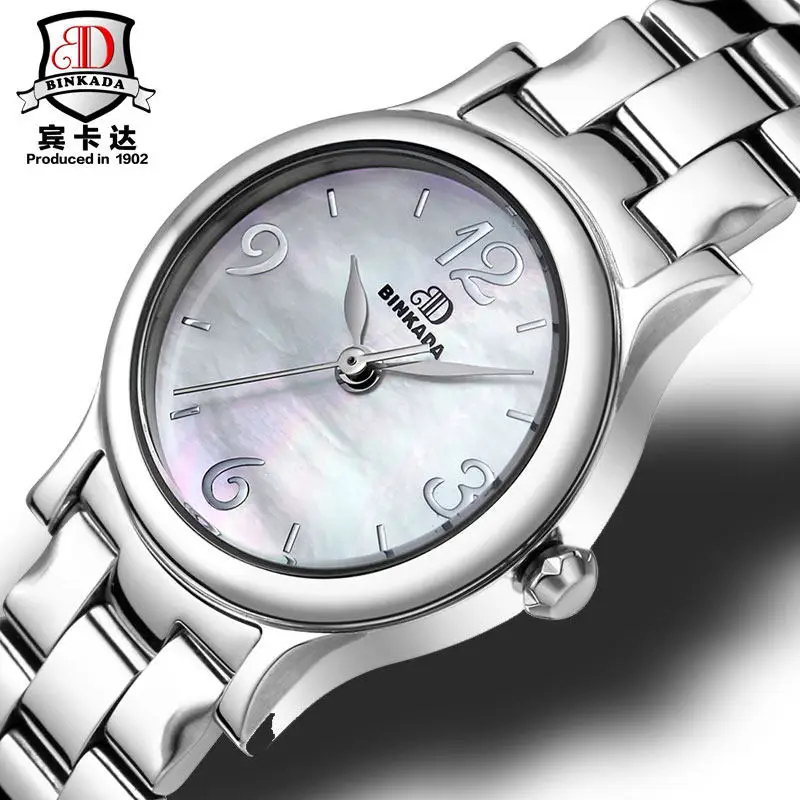 

BINKADA Watch Girl Stainless Steel Watchband Watches Women Life Waterproof Business Quartz Wristwatches Top Brand reloj mujer