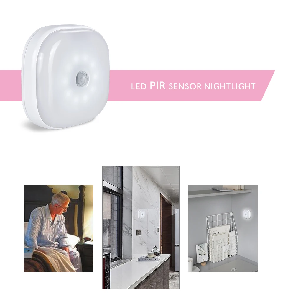 Под шкаф светильник PIR датчик движения беспроводной настенный светильник умный светодиодный светильник Warbrobe потолочный шкаф аварийный светильник для спальни кухонный светильник