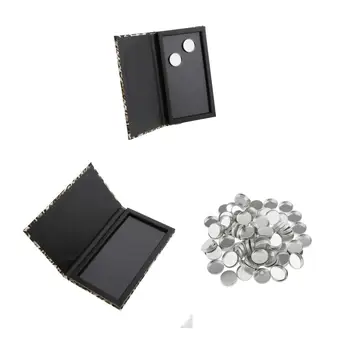 

Magnetic Empty Makeup Palette with 100Pieces 25mm Round Tin Pans - Perfect for Eyeshadow Lipstick Blush Powder