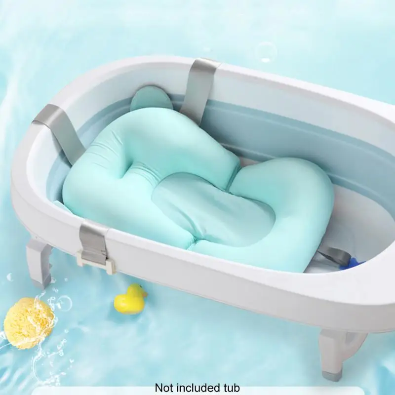 

Baby Foldable Bath Tub Pad Infant Shower Portable Air Cushion Bed Babies Bath Pad Non-Slip Bathtub Mat Newborn Bath Seat Support
