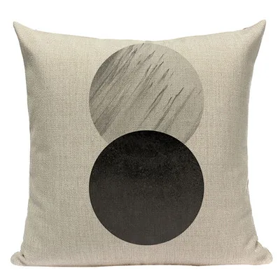 Геометрическая наволочка для подушки, декоративные подушки на заказ, черно-белые простые подушки для дома, Прямая поставка - Цвет: 9