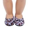 18 inch Girls doll shoes  Fashion leopard print shoe American new born accessories Baby toys fit 43 cm baby s65