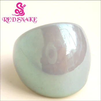 

RED SNAKE Fashion Ring Handmade Gray Pure color Murano Glass Rings