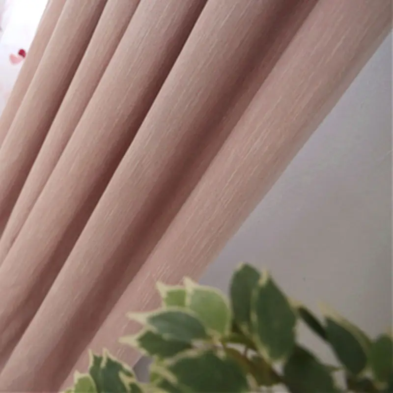 Современный простой стиль естественные затемненные шторы розовый карниз фиолетовый сплошной цвет орнамент шторы диван покрытие скатерть wp200C - Цвет: Розовый