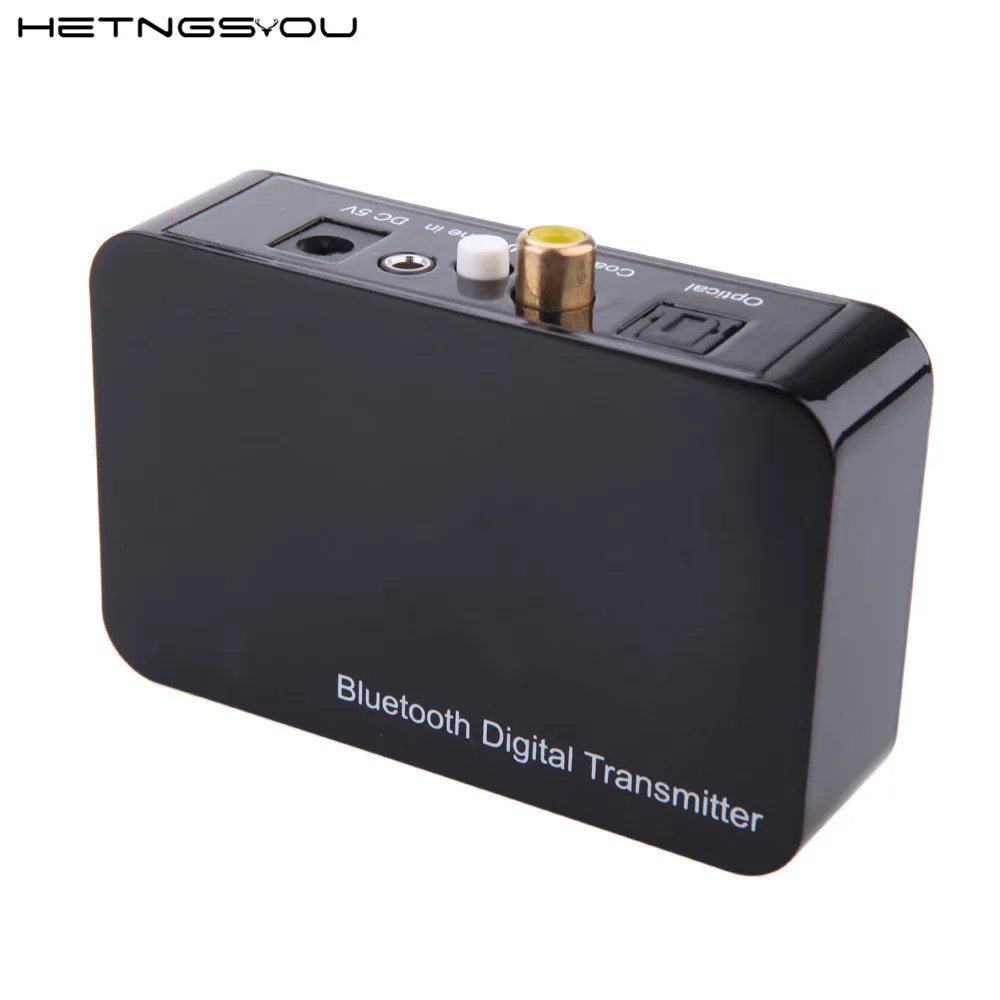 

HETNGSYOU 4.0 APTX Bluetooth Digital Transmitter A2DP Stereo Wireless Audio Music Sender via Optical Coaxial 3.5mm Output TV DVD