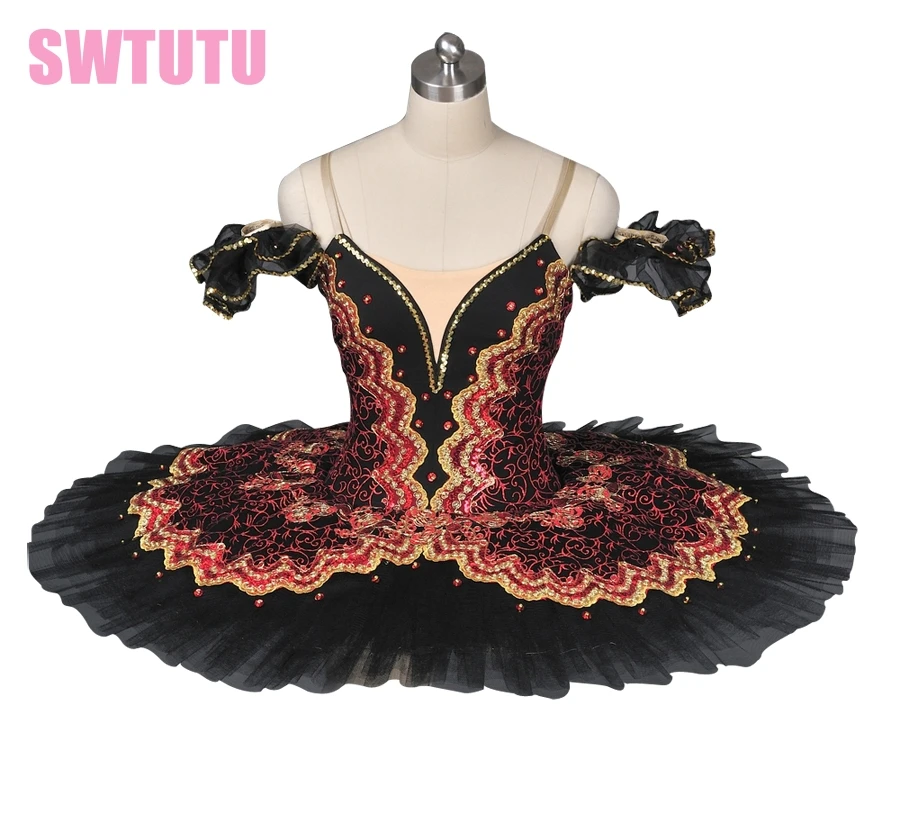 Adult red swan lake ballet tutus performance black professional ballet tutus,black swan costume,red ballet tutu BT8941